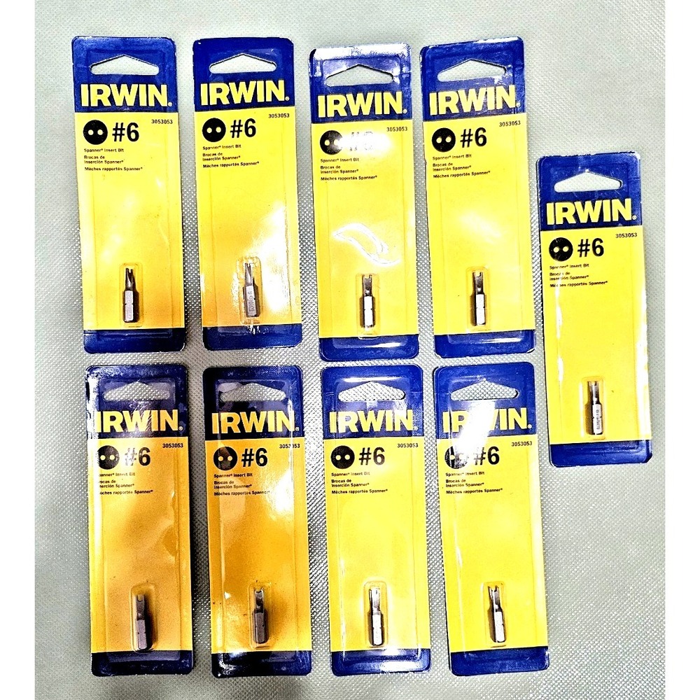 9-Irwin 3053053 #6 ,Spanner Insert Bit BH New